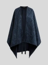 Etro Tassel-detail Jacquard Cape In Blue