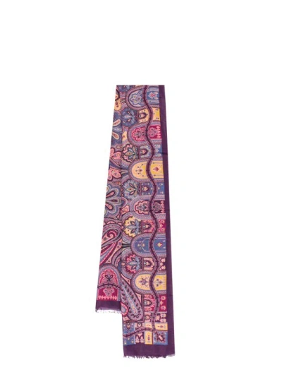 Etro Wool And Cashmere Scarf In Pink
