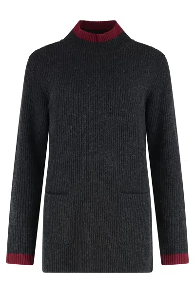 Etro Wool And Cashmere Sweater In Gray
