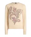Etro Wool And Cashmere Sweater With Embroidery