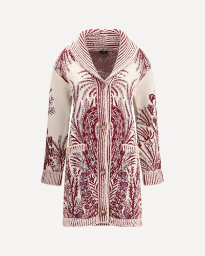 ETRO WOOL AND COTTON MAXI CARDIGAN