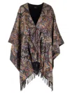 Etro Paisley-print Silk Cape In Multicolor