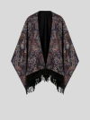 Etro Paisley-print Silk Cape In Black