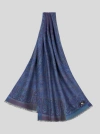 Etro Wool And Silk Jacquard Scarf In Blue