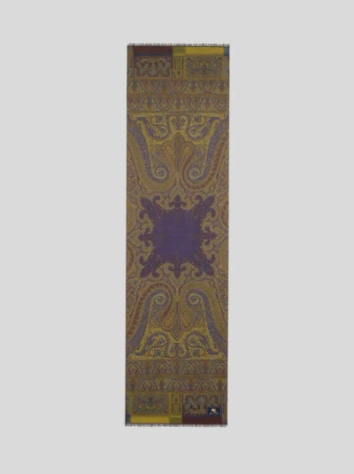 Etro , Wool And Silk Jacquard Scarf, Man, Multicolour