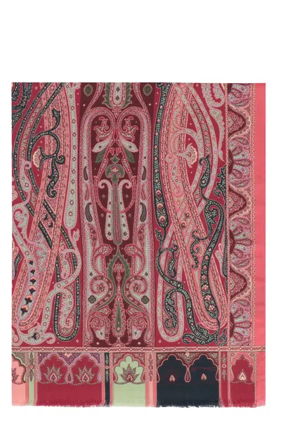 Etro Wool And Silk Scarf In Multi