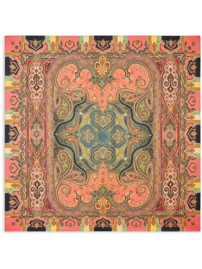 Etro Wool And Silk Shawl With Print
