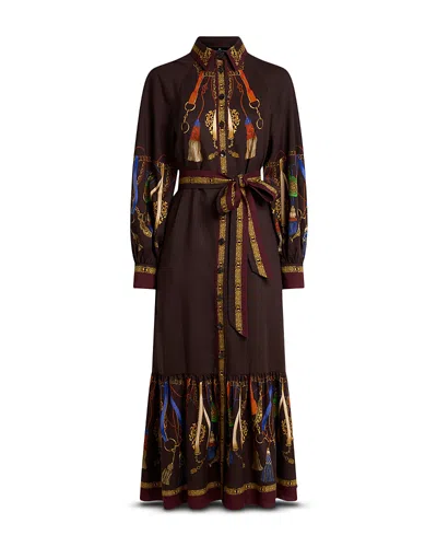 Etro Wool & Silk Shirt Dress In Pink