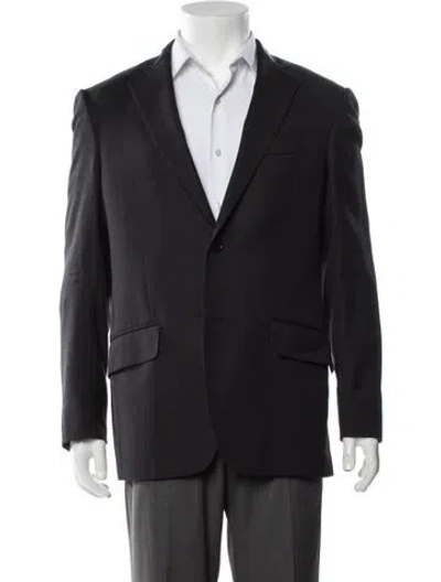 Pre-owned Etro Wool Beaded Accents Blazer In Black