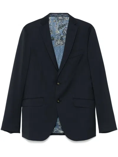 Etro Single-breasted Tailored Blazer In Black