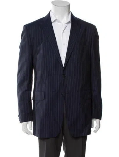 Pre-owned Etro Wool Blazer In Blue