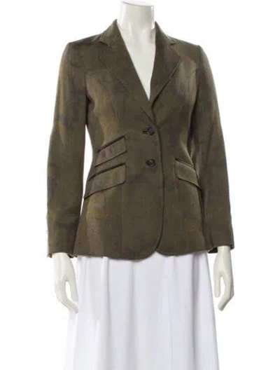 Pre-owned Etro Wool Blazer In Green