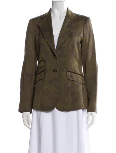 Pre-owned Etro Wool Blazer In Green