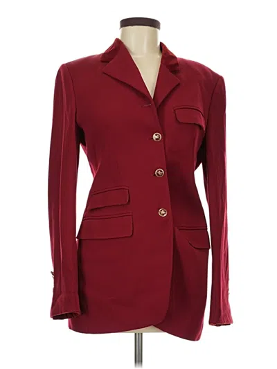 Pre-owned Etro Wool Blazer Jacket In Burgundy