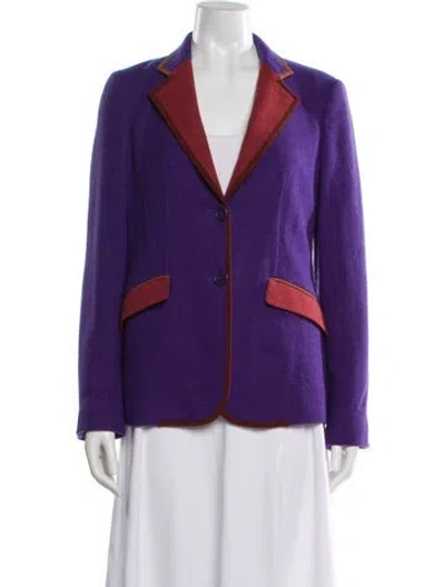 Pre-owned Etro Wool Blazer In Purple