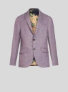 Etro , Wool Blazer, Purple, Size 60 In Purple