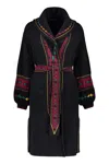 Etro Patterned Tie Cardigan In Black