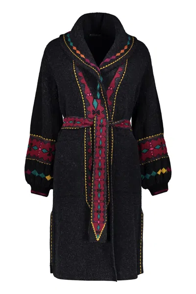 Etro Wool-blend Cardigan In Black