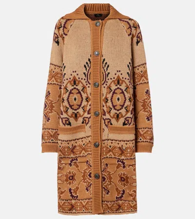 Etro Wool-blend Cardigan In Brown