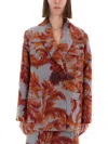 Etro Stylish Jacket With Bold Pattern And Pockets In Multi