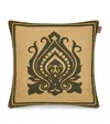 Etro Wool-blend Embroidered Gombo Cushion In Brown
