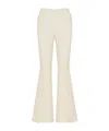 Etro Wool-blend Flared Trousers In White