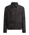 Etro Paisley Pattern Wool Blend Jacket With Tailored Fit In Gray