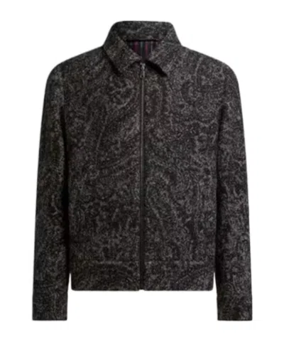 ETRO WOOL-BLEND JACQUARD BOMBER JACKET