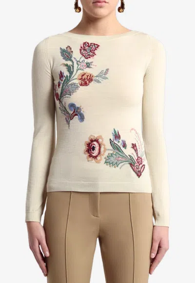 ETRO WOOL-BLEND JACQUARD SWEATER