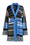 Etro Wool Blend Maxi-cardigan In Multi