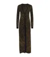Etro Paisley Jacquard Lurex Thread Maxi Cardigan In Animal Print