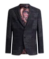 Etro Wool-blend Patchwork Blazer In Black