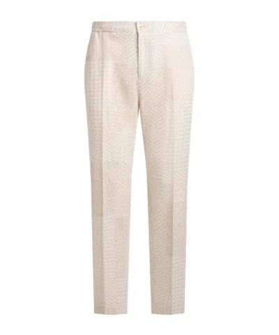 ETRO WOOL-BLEND PATCHWORK TROUSERS