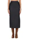 Etro Wool Blend Pencil Skirt In Black