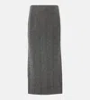 Etro Wool-blend Pencil Skirt In Grey