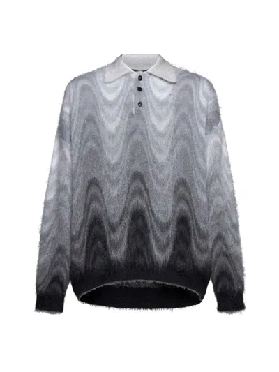 Etro Wool Blend Polo Shirt In Grey