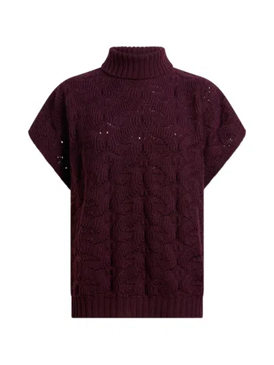 Etro Wool Blend Polo Shirt In Purple