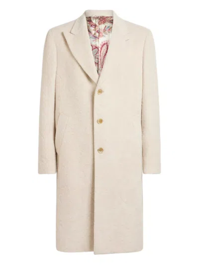 ETRO WOOL-BLEND SINGLE-BREASTED COAT