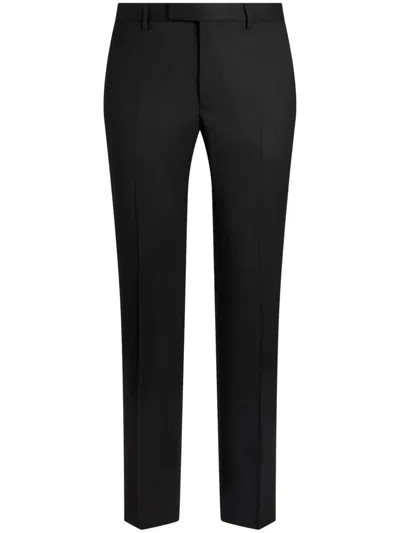 Etro Wool-blend Tailored Trousers In Black