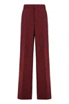 Etro Relaxed Fit Trousers Wide-leg Silhouette In Burgundy