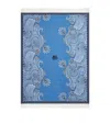 Etro Bloom Floral Jacquard Wool Throw In Blue