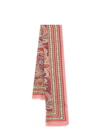 Etro Wool, Cashmere And Silk Scarf In Multi