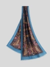 Etro , Wool, Cashmere And Silk Scarf With Print, Woman, Blue In Blue