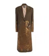 Etro Metallic Brocade Single-breasted Coat In Brown