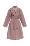 Etro Chevron Wool Coat Coats Bordeaux
