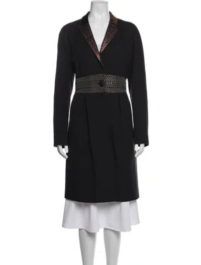 Pre-owned Etro Wool Coat In Black