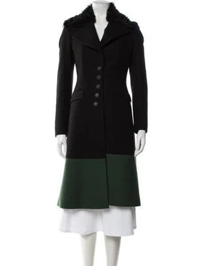 Pre-owned Etro Wool Coat In Black
