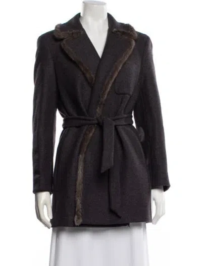Pre-owned Etro Wool Coat In Purple