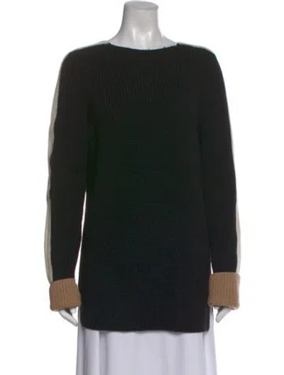 Pre-owned Etro Wool Colorblock Pattern Sweater In Black