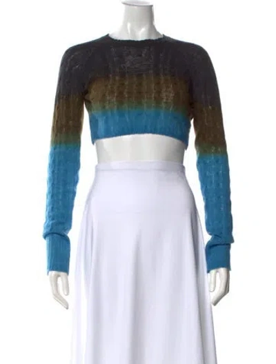 Pre-owned Etro Wool Colorblock Pattern Sweater In Gray